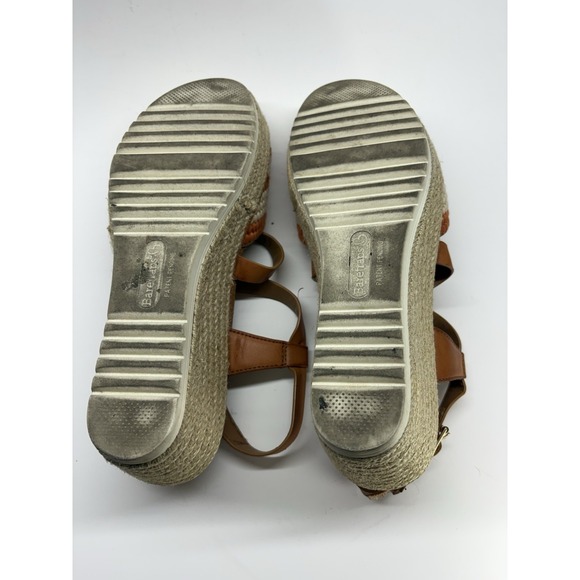 Beartraps Posture+ Wedge Sandals Braided Strap Brown/Orange Women's 9 Boho 70's - Picture 4 of 6